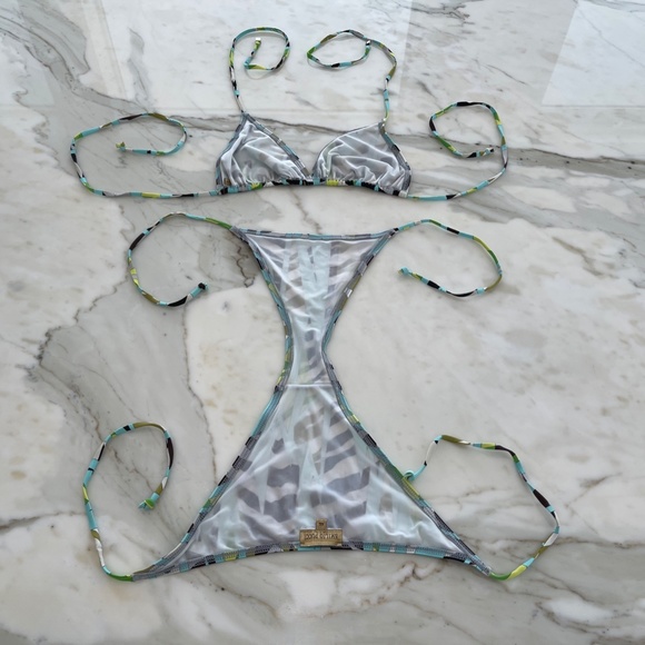 EMILIO PUCCI BLUE MULTI BIKINI SIZE IT 44 / US 10 - Picture 14 of 16